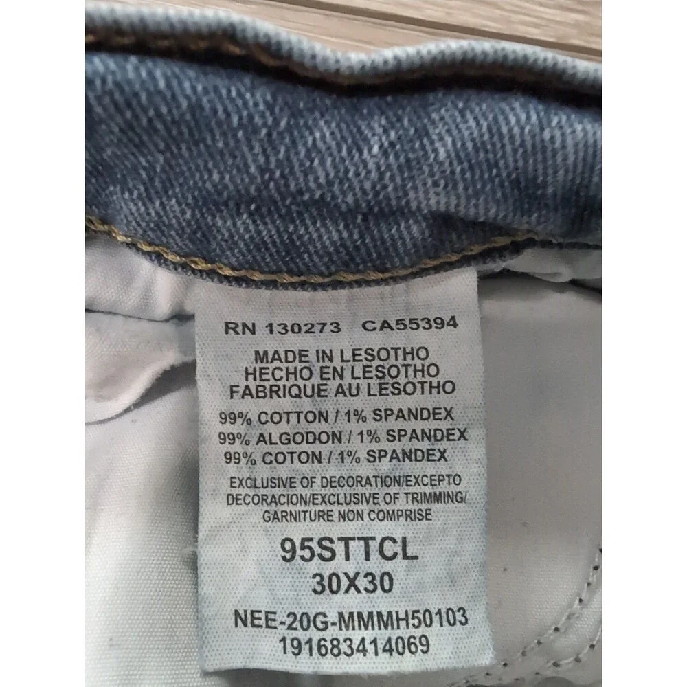 WRANGLER MEN'S BLUE JEANS Premium Quality Straight Fit Stretch Sz  30X30 GUC